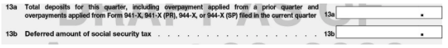 Line 13b Deferred Social Security Tax