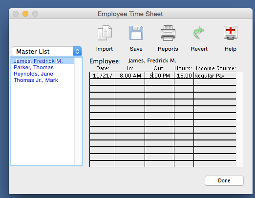 Changes after Importing into Payroll