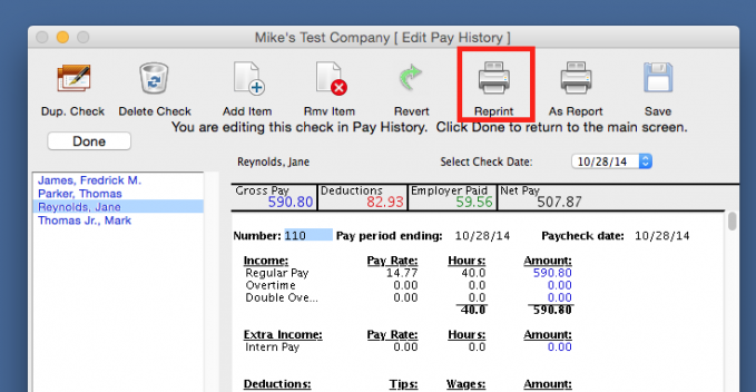 Learn how to align paychecks for printing.