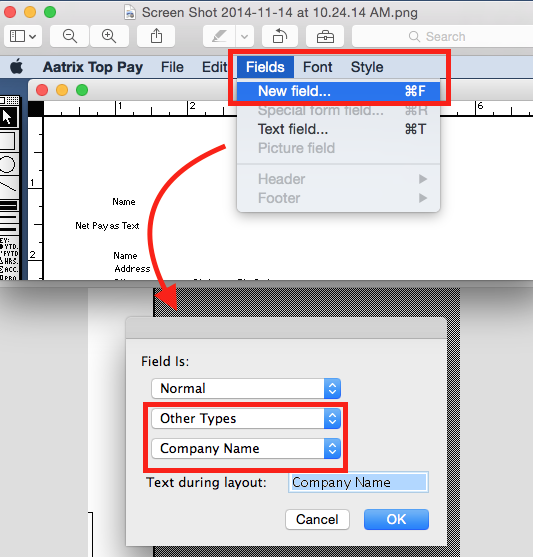 Read on how to add your company name and address to paycheck stubs.