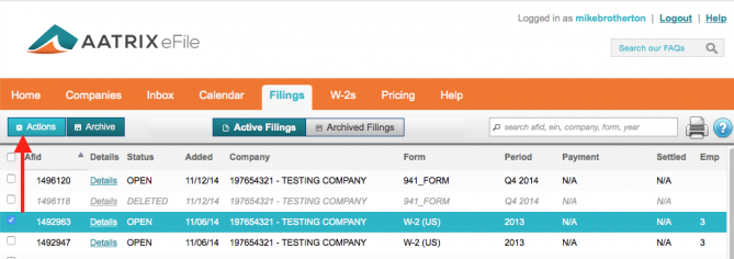 FAQ: Can I delete filings?