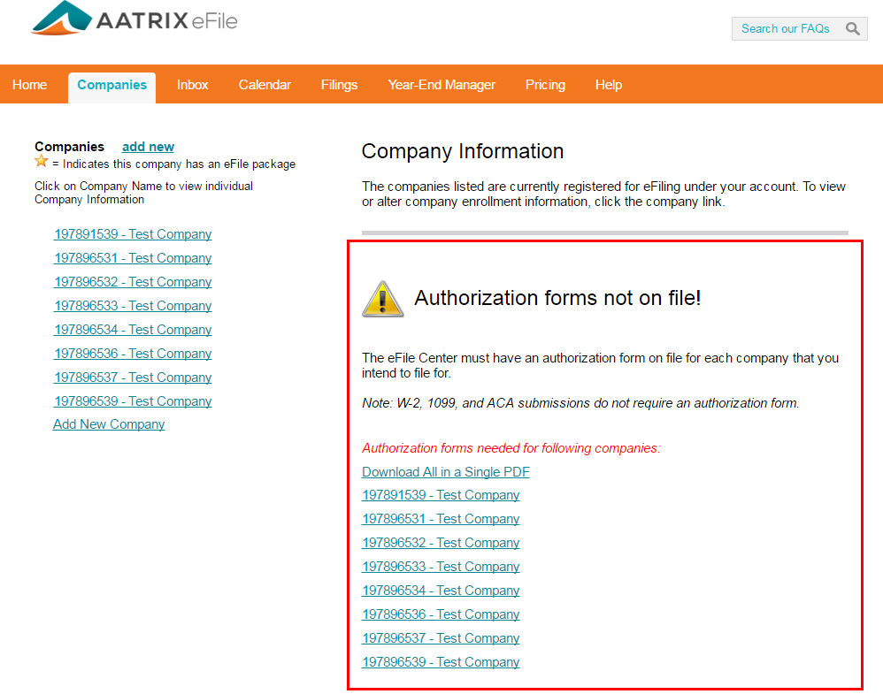 eFile Authorization Form