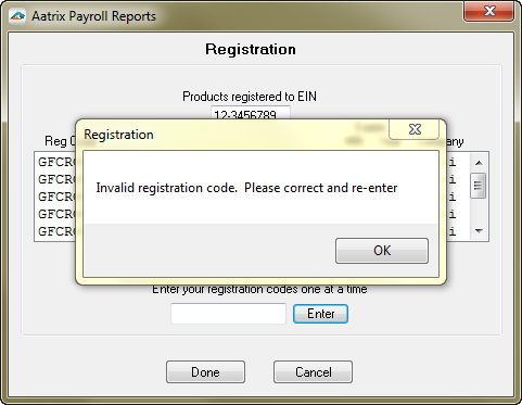 Learn what to do when your registration code is invalid.